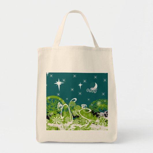 Moon Stars Swirl Paint Splat Tote Bag (Voorkant)