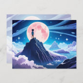 Moon, sterren en Galaxy — Het leven is maar een dr Briefkaart (Voorkant / Achterkant)