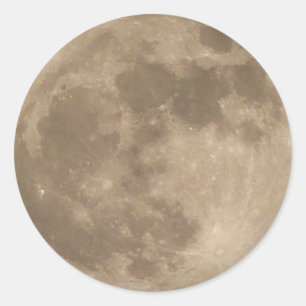 Moon Sticker Full Moon Stickers Fun Moon Giften