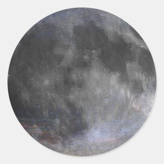 Moon-stickers Ronde Sticker (Voorkant)
