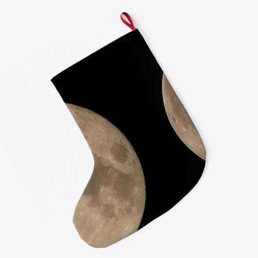 Moon stoppen met full-moon kerstinslag Aangepast Grote Kerstsok (Achterkant (Hangend))