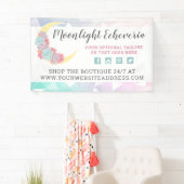 Moon & Succulents Pastel Mystic Boho Floral Cactus Spandoek (Insitu)