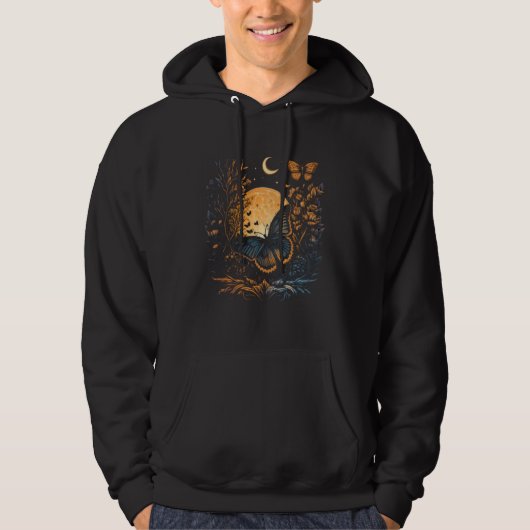 Moon Sun Celestial Monarch Butterfly 2 Hoodie (Voorkant)