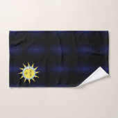 Moon & Sun Conjunction on Navy Blue Galaxy Bad Handdoek (Handdoek)