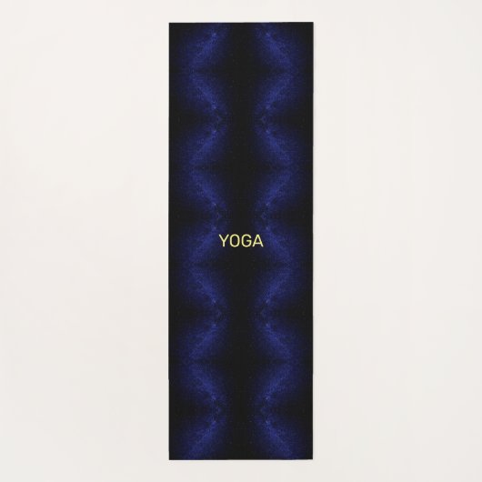 Moon & Sun Conjunction on Navy Blue Galaxy Yogamat (Achterkant)