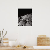 Moon Surface and Horizon Poster (Keuken)