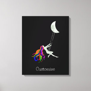 Moon Swinging Redhead Thunder_Cove Canvas Afdruk