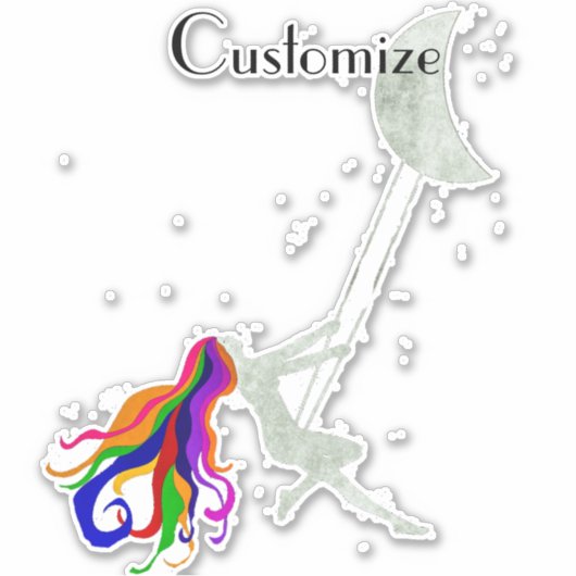 Moon Swinging Redhead Thunder_Cove Sticker (Voorkant)