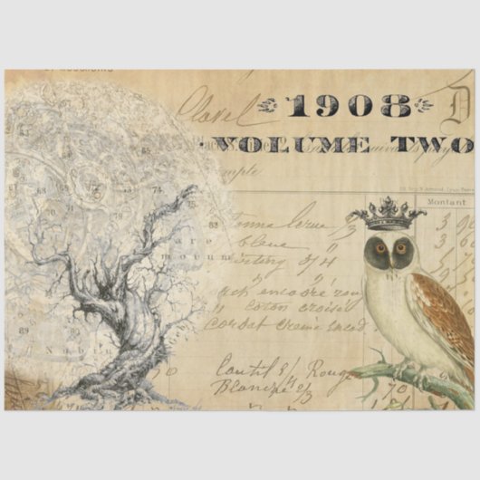 Moon Tree Decoupage Tissue Tissuepapier (Voorkant)