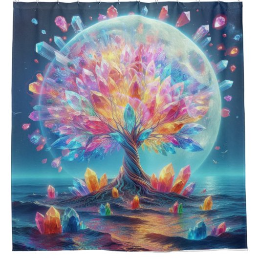 Moon Tree Douchegordijn (Voorkant)