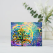 Moon Tree Meadow GEPERSONALISEERDE Notecard EIGEN  Briefkaart (Staand voorkant)
