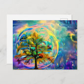 Moon Tree Meadow PERSONNALISÉ Carte pour notes PRO (Devant / Derrière)