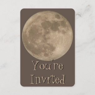 Moon-uitnodigingen persoonlijke Full Moon RSVP-kaa Kaart