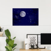 Moon Uitzicht Poster (Thuiskantoor)