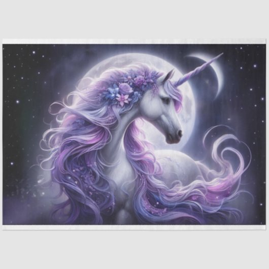 Moon Unicorn Tissue Paper Tissuepapier (Voorkant)