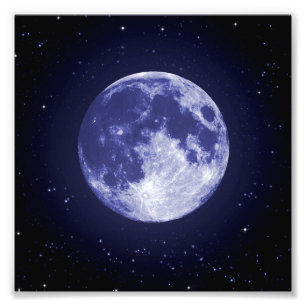 Moon van Aarde Foto Afdruk