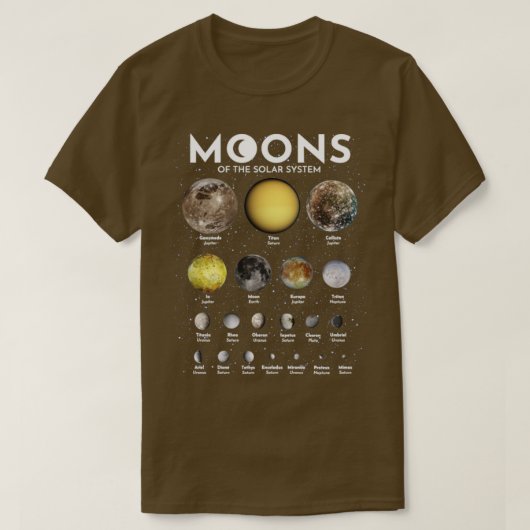 Moon van het zonnestelsel2 t-shirt (Design voorkant)