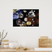 Moon van het zonnestelsel poster (Keuken)