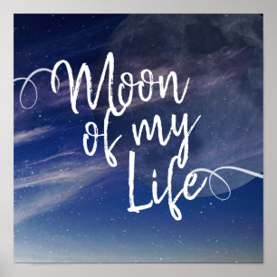Moon van mijn handtekening voor de stoel poster