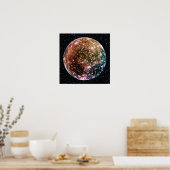 MOON VAN PLANET JUPITER: CALLISTO (Star Background Poster (Keuken)