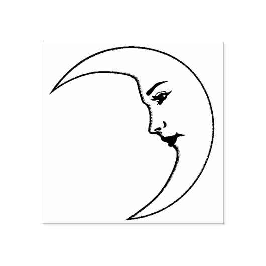 Moon vrouwen 	rubberstempel (Afrduk)