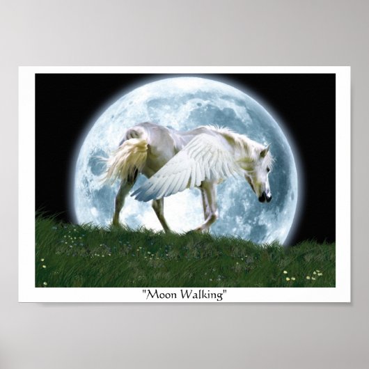 "MOON WALKING" Poster d'art Pegasus (Devant)