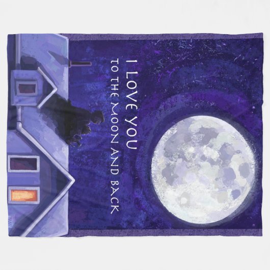 Moon Watch Fleece Deken (Voorkant (Horizontaal))