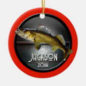 Moon Water & Walleye Pike Keramisch Ornament (Voorkant)