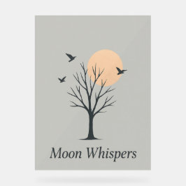Moon Whispers – Serene Night Birds Poster 
