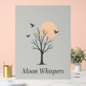 Moon Whispers – Serene Night Birds Poster (Huwelijk)