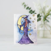 Moon Witch Briefkaart (Staand voorkant)