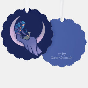 Moon Witch MoonChild Pagan Ornament Kaart