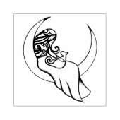 Moon Witch MoonChild Pagan Wicca Art Rubberstempel (Afrduk)