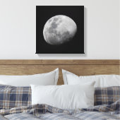 Moon with Black Sky | Zambia, South Luangwa Canvas Afdruk (Insitu (Slaapkamer))