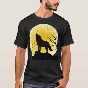 Moon Wolf Gift-zwarte labiel T-shirt