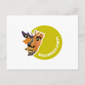 Moon Wolf, uitnodiging van de Halloween-partij Briefkaart (Voorkant)