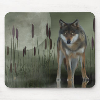 Moon Wolf - Wolf, Dieren Muismat