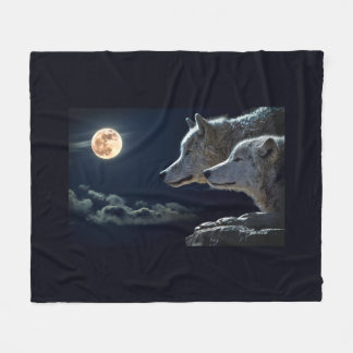 Moon Wolven Fleece Deken