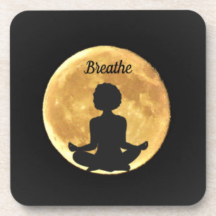 Moon Yogi Breathe Dessous de verre acryliques
