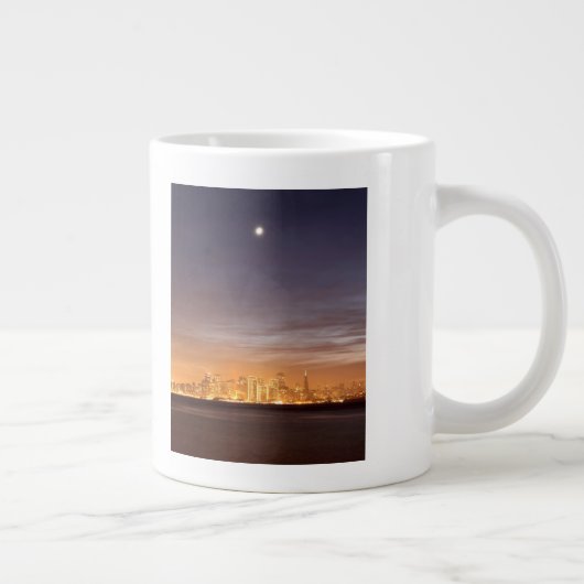 Moon zet San Francisco op hazy December Extra Grote Mok (Rechts)