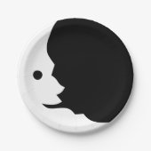 Moon Zwart Wit Lunar Smile Paper Bord (Voorkant)