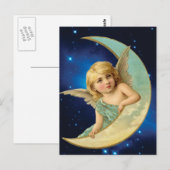 Moonbeam - Angel en Moon Collage Briefkaart (Voorkant / Achterkant)