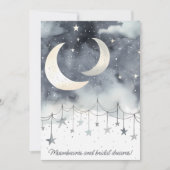 Moonbeams en Sterren QR Code Vrijgezellenfeest Kaart (Voorkant)