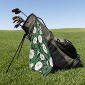 Moonbloemen 2 golfhanddoek (Groen)