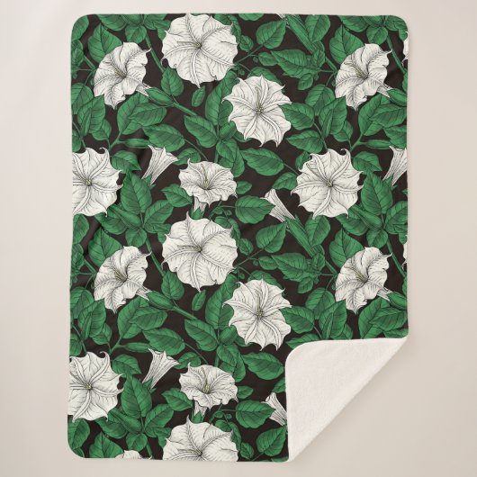 Moonbloemen 2 sherpa deken (Voorkant)