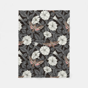 Moonbloemen en spinxmoden 2 fleece deken