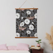 Moonbloemen en spinxmoden 2 hangend wandkleed (Slaapkamer)