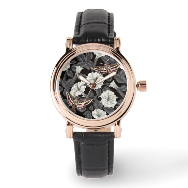 Moonbloemen en spinxmoden 2 horloge (Voorkant)