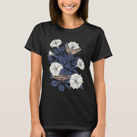 Moonbloemen en spinxmoden T-Shirt (Voorkant)