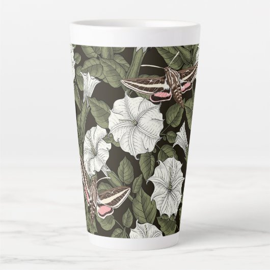 Moonbloemen en spionagemaanden latte mok (Voorkant)